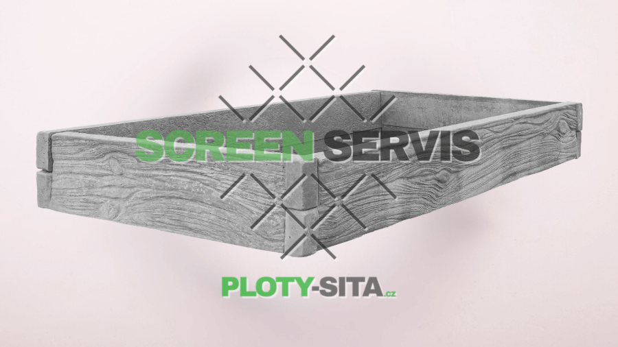 58628-bb - zvyseny zahon drevo seda 2m